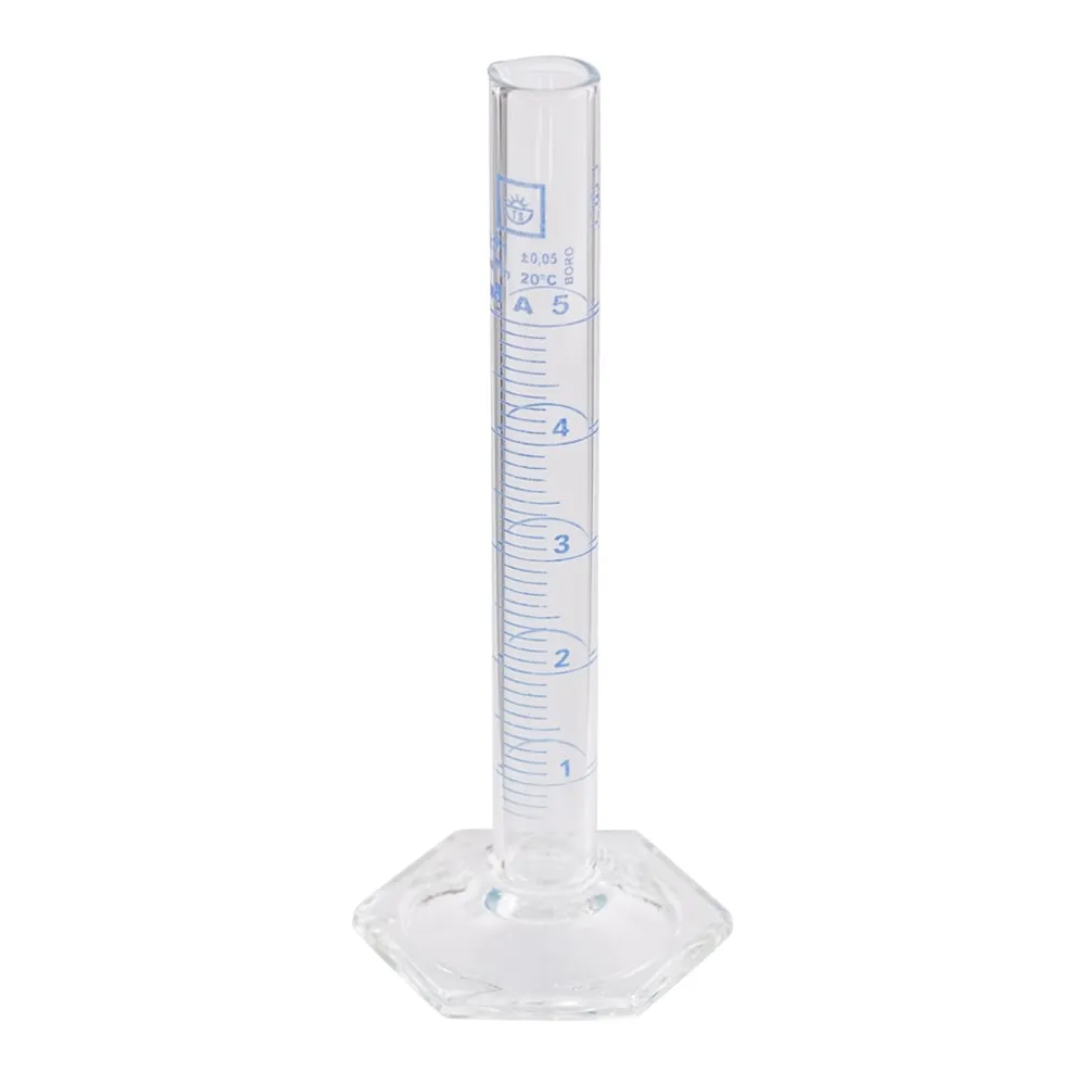 3-9179-01-20 Graduated Cylinder (Blue Scale) 5mL with Calibration Certificate TSCY-5