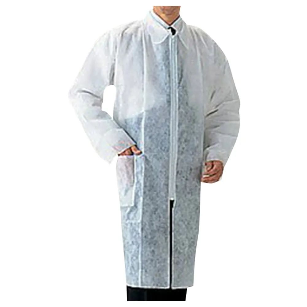 8-5665-01 Disposable Lab Coat For Men (Total Length About 106cm) 1 Piece