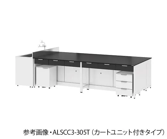 4-3400-01 Central Laboratory Table (Steel Type/With Sink) 2400 x 1500 x 850/1000 mm ALSCC2-245T