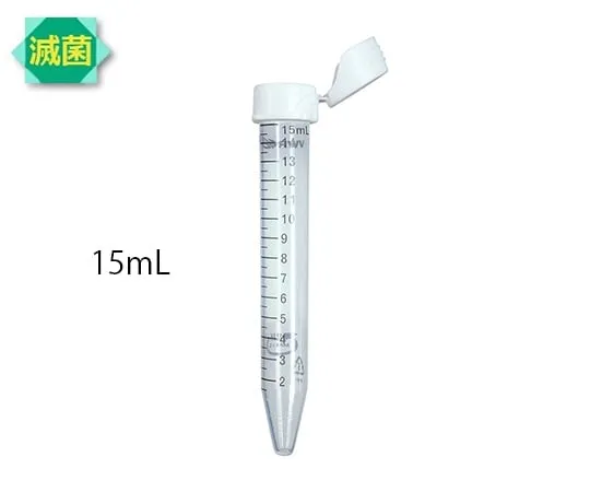 3-805-11 Centrifuge tube (flip cap), gamma ray sterilized, 15 mL, 25 bottles x 20 bags 75845-208