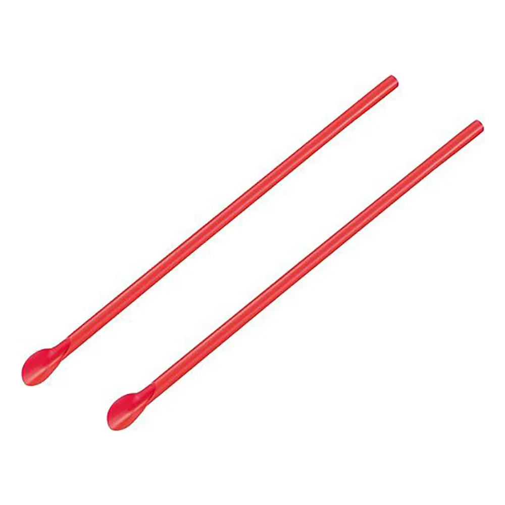 3-653-01 Spoon Straw (Disposable Type) Red 500 Pieces -