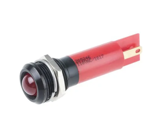 63-4585-51 RS PRO Red Indicator, 130 V ac, 12mm Mounting Hole Size, Tab Termination, IP67 205-246