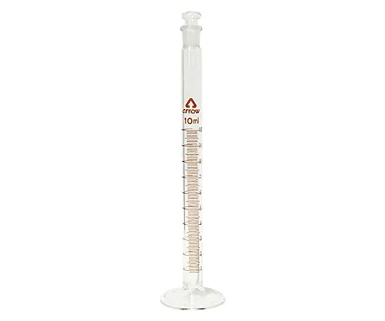 6-234-01-20 Graduated Cylinder with Plug (made of hard glass) 10mL with Calibration Certificate