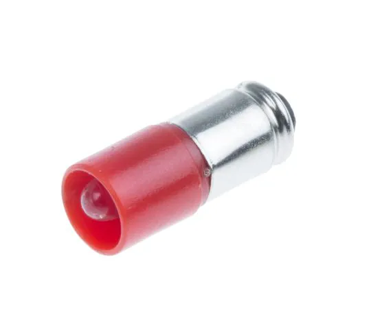 63-4585-25 LED Reflector Bulb, Midget Groove, Red, Single Chip, 6mm dia., 12V ac/dc 204-265