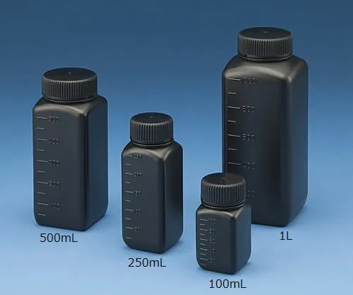 15-7301-55 J Bottle Square Type Wide-Mouth Shading 100mL Sterilized -