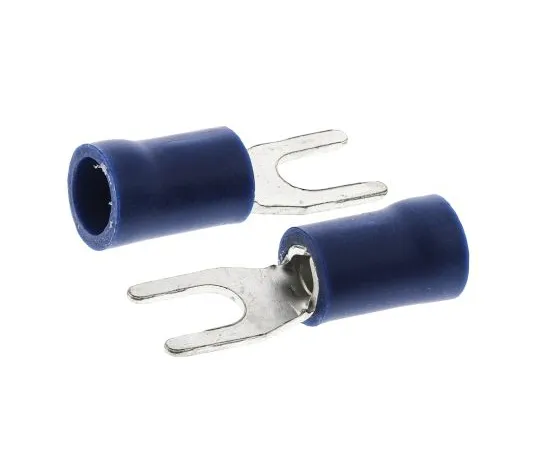 63-4641-68 RS PRO Insulated Crimp Spade Connector, 1.5mm² to 2.5mm², 16AWG to 14AWG, M3.5 Stud Size Vinyl, Blue 534-632