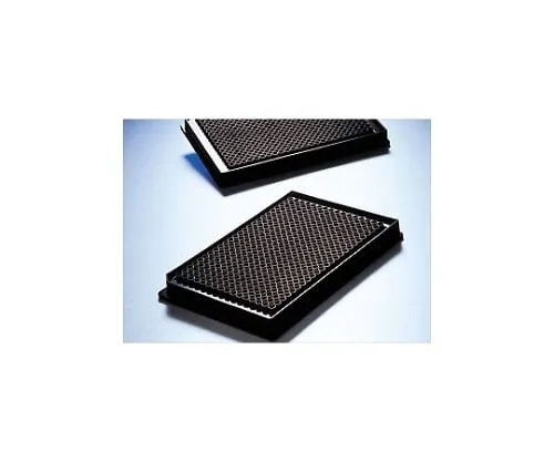 61-4688-59 Low Volume Clear Bottom Plate 384 Well Black Flat Bottom Cell Cultivated Surface Treatment Sterilized with Lid 3542