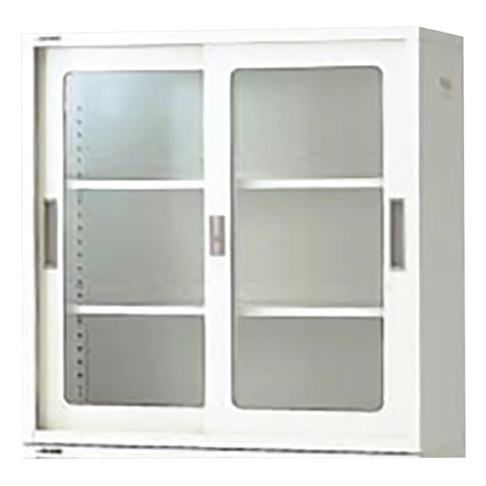 3-035-17 Chemical-Resistant Double Sliding Storeho*** Glass Door 880 x 400 x 880mm N-90G/OW