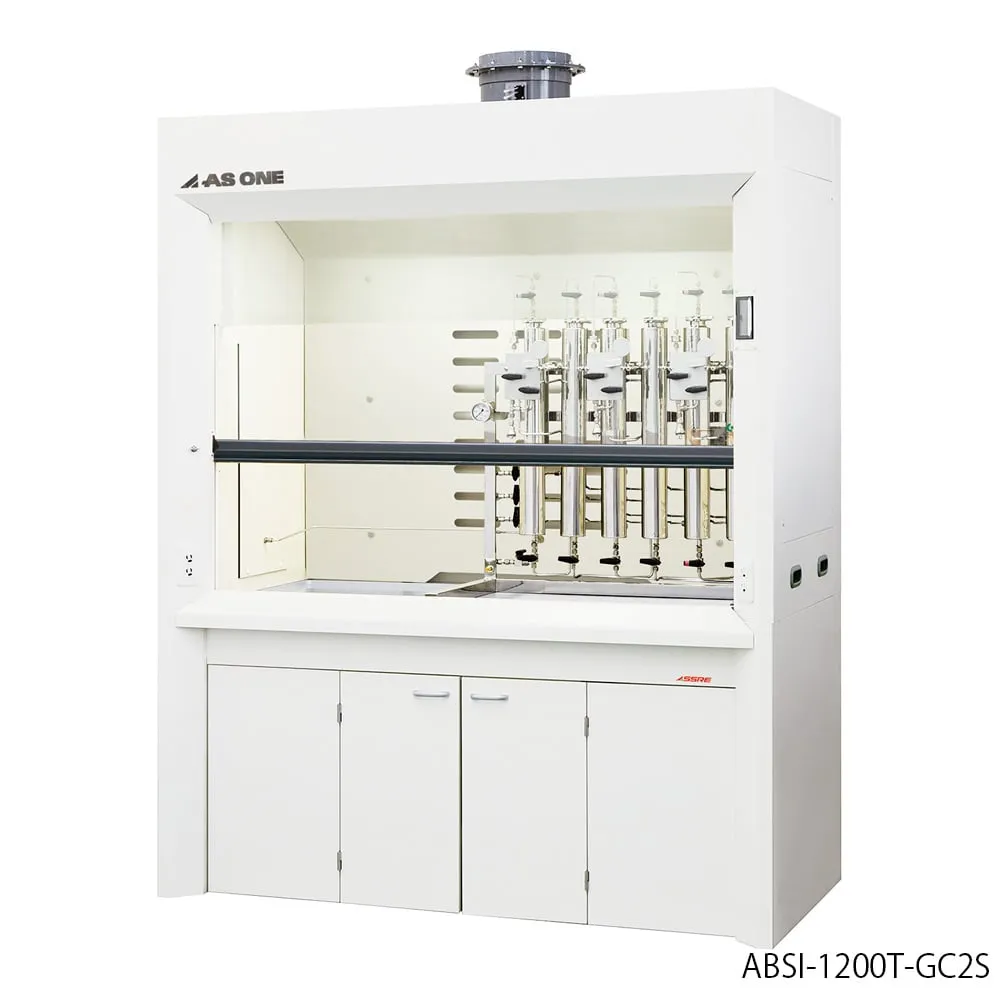 4-3403-11 Fume Hood (Model with Organic Solvent Purifier) 2 Solvent 1200 x 830 x 2250 mm ABSI-1200T-GC2S