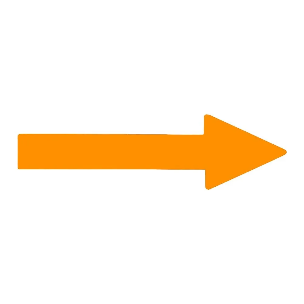 61-3408-58 Direction Indication Sticker For Identifying Tube -> (Fluorescent Orange) Arrow Sticker 27 193127
