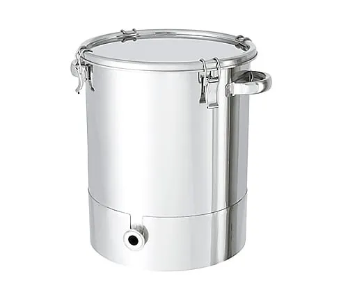 61-0747-48 Gradient Bottom Type Stainless Steel Airtight Container Clipping Type KTT-CTH-30 with A Type Silicone Packing 20L KTT-CTH-30