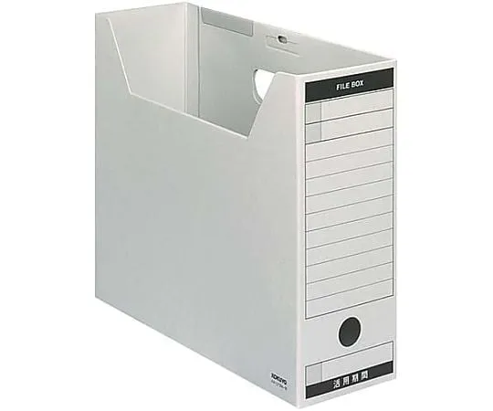 61-0567-58 File Box-Fs A4 Capacity Width 95mm with Lid Gray A4-LFBN-M