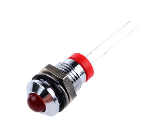 63-4585-59 RS PRO Red Indicator, 2 V dc, 8mm Mounting Hole Size, Lead Pins Termination, IP67 205-549