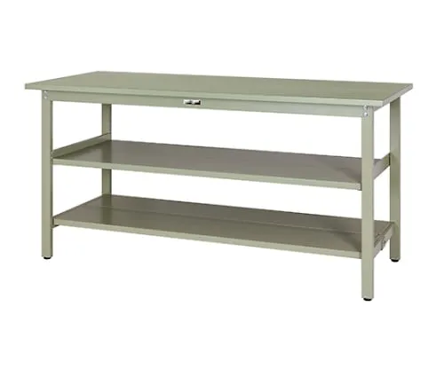 61-3754-67 Work Table 300 Series with Fixed Intermediate Shelf H900mm with Double-Sided Shelf Board SWSH-960TTS2-GG