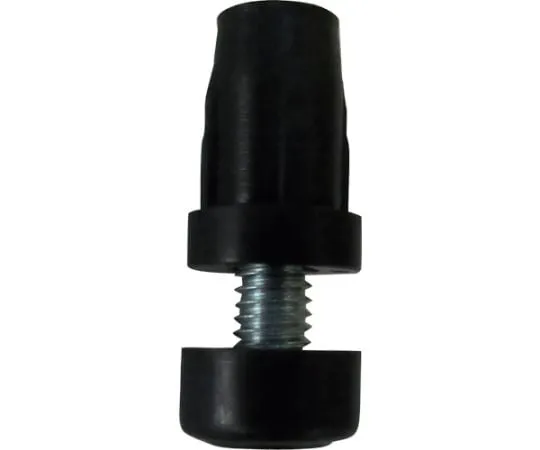 64-4998-74　［Discontinued］Resin Cap Round Pipe 12 with Adjuster Black 2 pcs　AC340K2