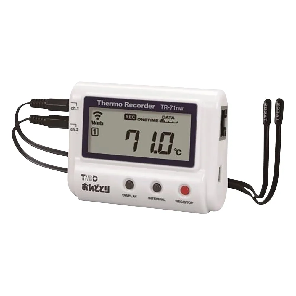 6-9183-34 ONDOTORI Temperature Data Logger (Wired LAN, Temperature 2ch Measurement) TR-71nw