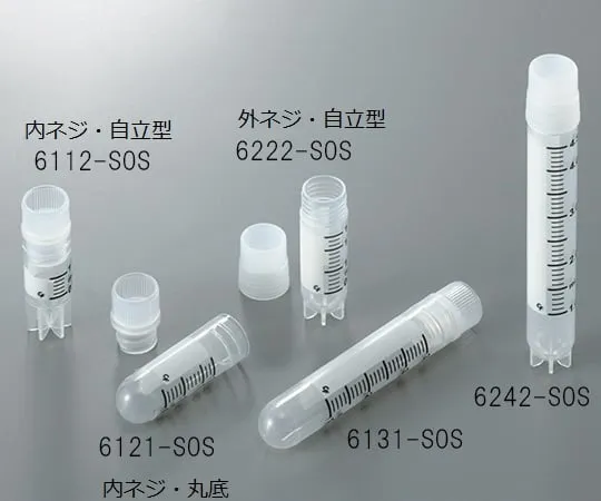 3-6368-01 Cryo Tube Cryofreeze(R) 1.0mL Inner Screw, Self-Standing Type 50/Bag x 10 Bags 6112-S0S
