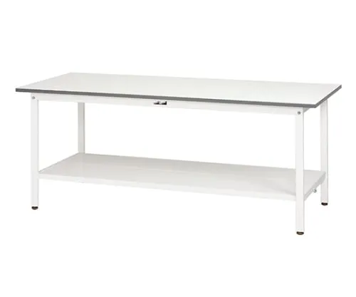 61-3742-27 Work Table 150 Series Fixed H740mm with Double-Sided Shelf Board SUP-660TT-WW