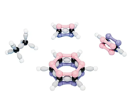 3-7128-07 Molecule Model System Molymod Cyclic Organic Set (Carbon 12/18, Hydrogen Binding 9/18) MOS-900-4