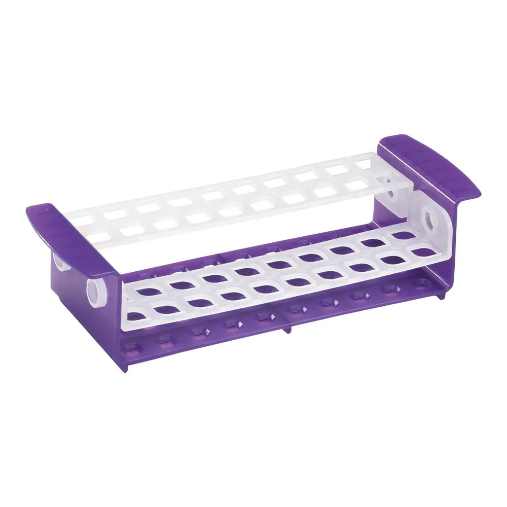 3-8667-11 Tube Rack Purple/White Translucent HS120818