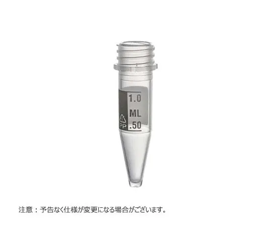 65-3852-48 MICREWTUBE 1.5 ml Tube for Conical Type Tamper Cap, Natural with Scale, Without Cap, 1000 pcs T341-5TPRTP