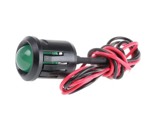 63-4585-29 RS PRO Green Indicator, 12 V dc, 14mm Mounting Hole Size, Lead Wires Termination 204-546