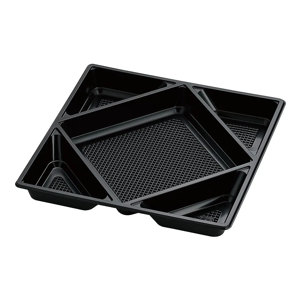 62-6652-70 Plastic Container for Asuka, Inside Partition, Black, 8 Dimensions (30 pcs)