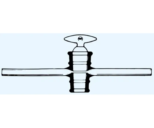65-8677-25 Two-Way Cock (Glass Cock) Branch Tube Outer Diameter φ6mm 680-0613