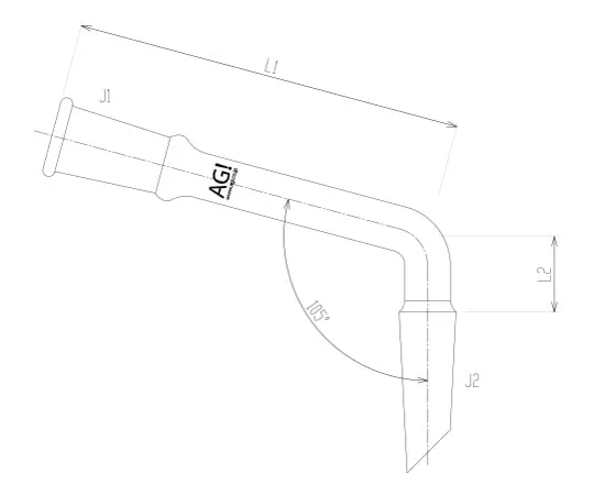 62-2095-49 L-shaped Connecting Tube 2574-1L-200