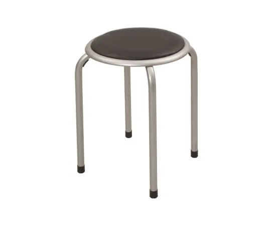 63-3969-06 Round Pipe Chair Silver/Black YZX-01SB