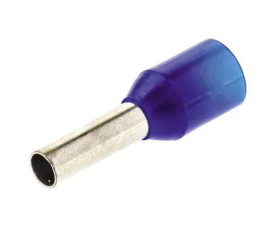 63-4627-95 RS PRO Insulated Crimp Bootlace Ferrule, 8mm Pin Length, 2.6mm Pin Diameter, 2.5mm² Wire Size, Blue 458-780