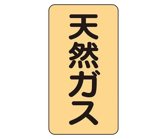62-6161-54 JIS Piping Identification Sticker AST Type Natural Gas (Medium) 1 Set (10 Sheets) AST-4-19L