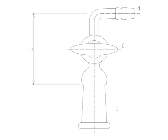 62-2093-06 Exhaust Curved Tube Female with Glass Cock 2420-1L