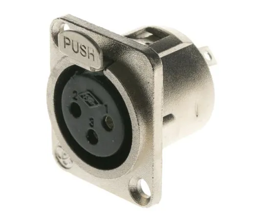 63-4627-78 RS PRO Panel Mount XLR Connector, Female, 3 Way 458-042