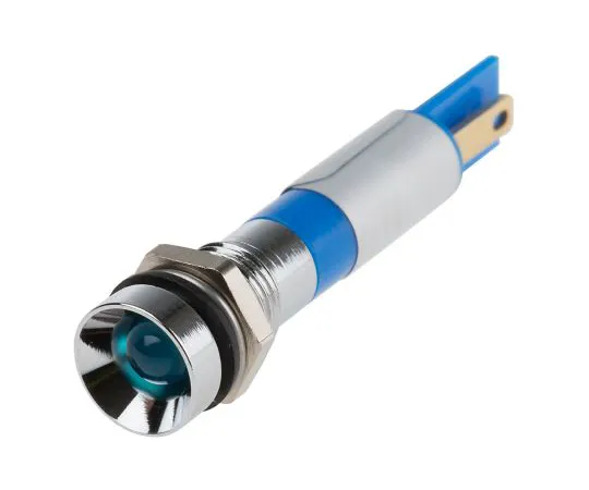 63-4586-97 RS PRO Blue Indicator, 12 V dc, 8mm Mounting Hole Size, Solder Tab Termination 210-361