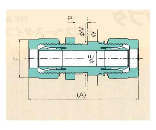 62-7091-68　［Discontinued］USL/XSP Fitting Panel Mount Union (Millimeters) 3φ 00N-094-01　00N-094-01