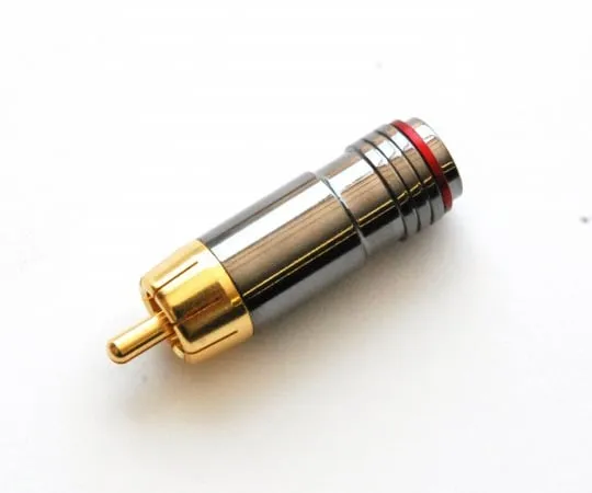 63-3109-19 RCA Plug red 8phi wire RP-1141ZAG-B-RED