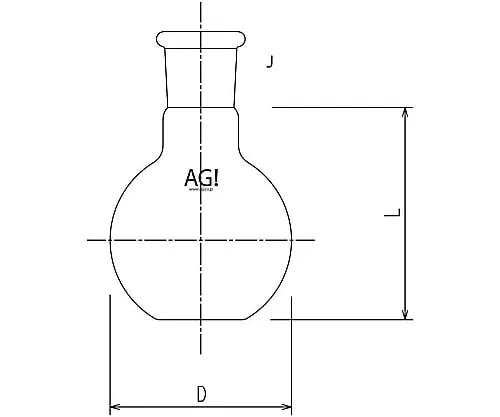 61-3616-09 Short Neck Flat-Bottom Flask 150mL 24/40 3106-150-4L