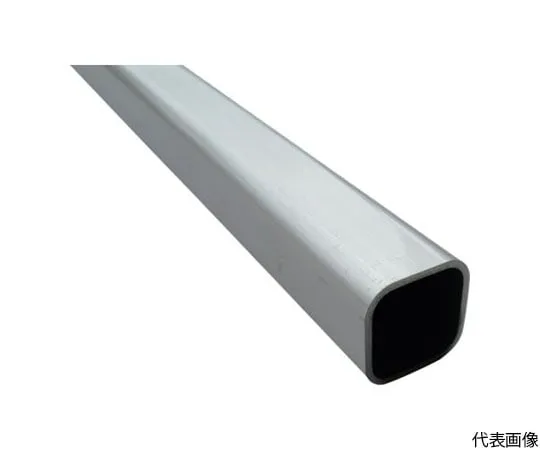 64-5003-89　［Discontinued］Aluminum Square Pipe with Angle R5 19 x 19 x 1.2 Silver 3.65 m　FB103SS