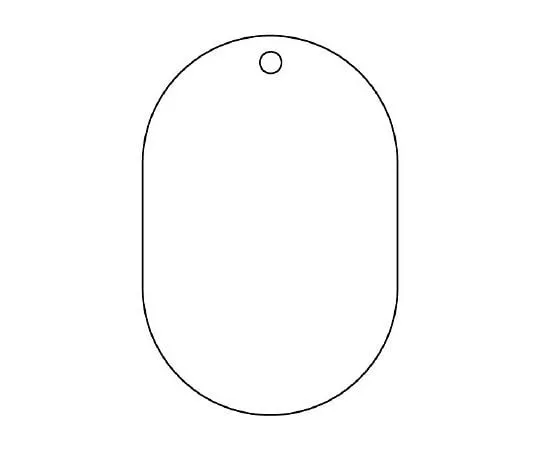 62-6131-72 Valve Name Display Plate (Oval Type) White Plain 459-26