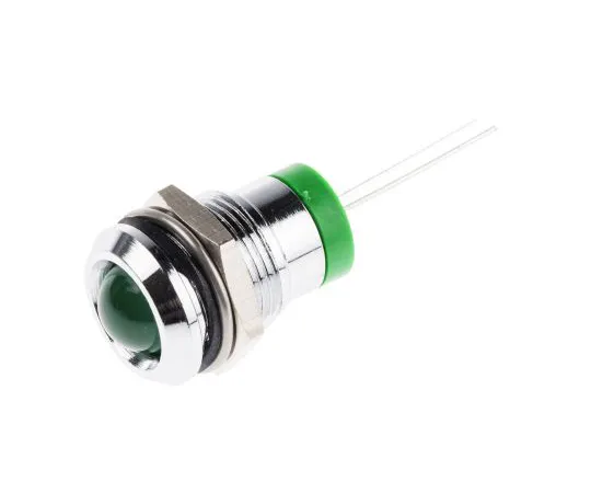 63-4587-55 RS PRO Green Indicator, 2 V dc, 12mm Mounting Hole Size, Lead Pins Termination 211-948