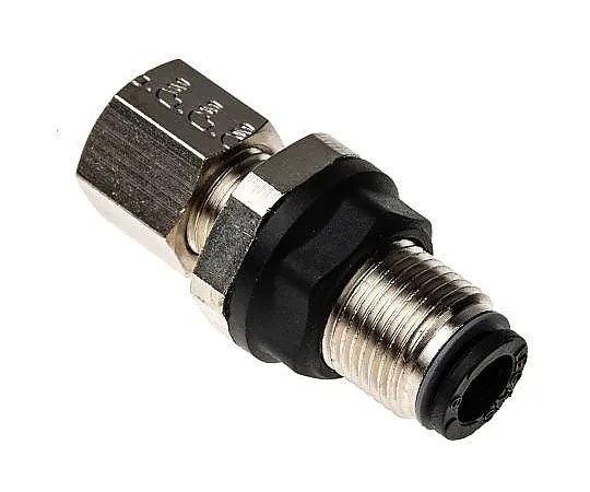 63-4764-94 Legris Pneumatic Bulkhead Tube-to-Tube Adapter Straight Push In 6 mm to Push In 6 mm 3146 06 00