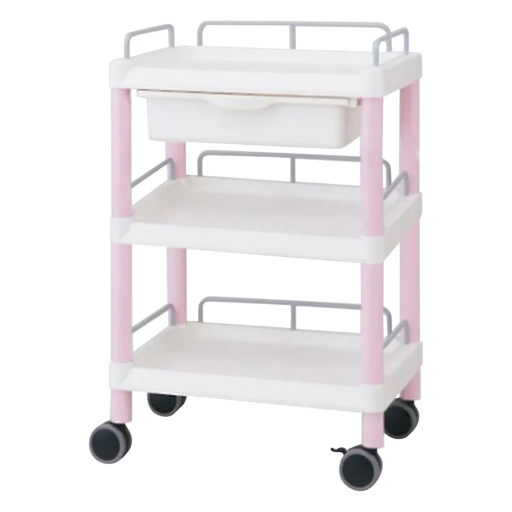 7-1275-07 Mobile Easy Cart (With Guard Frame) with Drawer 3 Stages 532 x 368 x 855 ME11FH