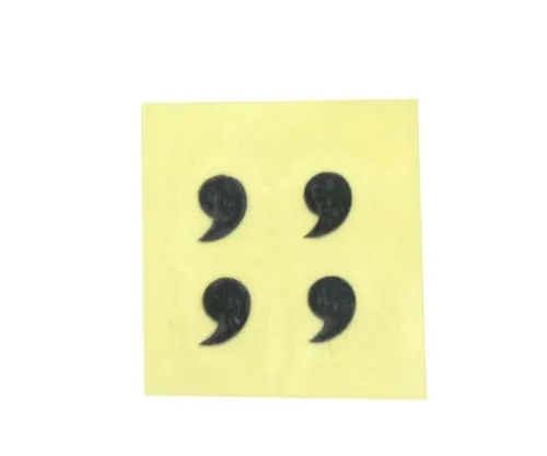 61-7398-21 Character Seal Black Comma 15mm CL15B-15