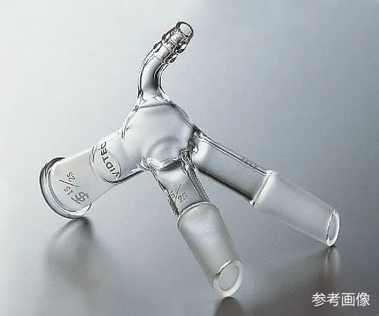 3-9625-01 Adapter (Two-Way, For Decompression, Angle: About 105 °) Transparent Sliding 1878-01-2