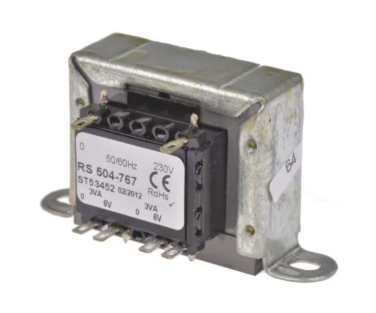 63-4636-75 RS PRO 6VA 2 Output Chassis Mounting Transformer, 6V ac 504-767