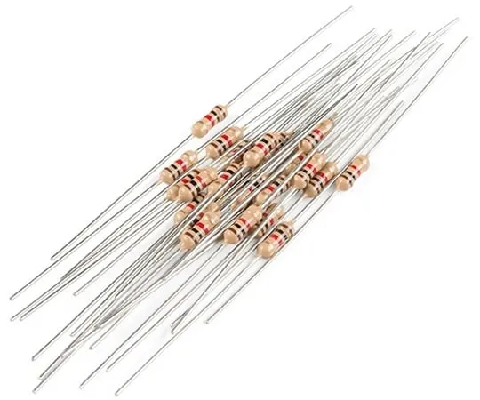 67-0425-51 Resistor 1K Ohm 1/4 Watt PTH - 20 pack (Thick Leads) PRT-14492