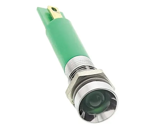 63-4587-17 RS PRO Green Indicator, 12 V dc, 8mm Mounting Hole Size, Solder Tab Termination 210-973