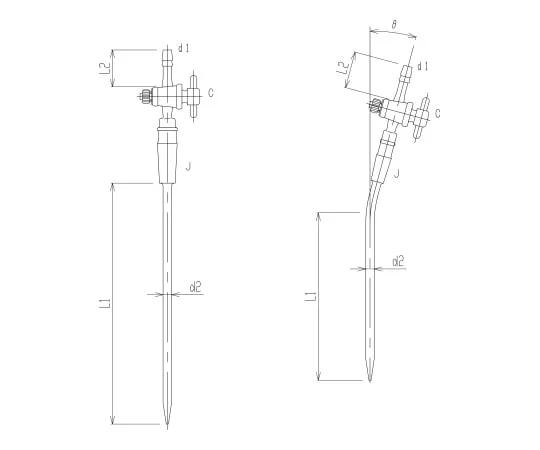 62-2120-32 Capillary Tube PTFE cock with PTFE cock for Reaction Vessel 3390-300-0M-9