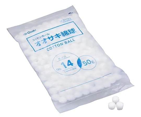 61-7356-52 Osaki Cotton Ball No. 7 Diameter 7 mm 50 G Pack 31100